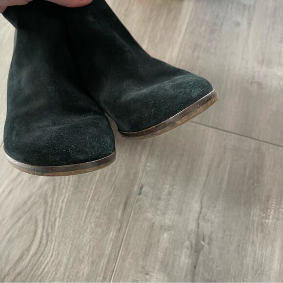 Madewell Cait Black Suede & Leather Ankle Booties - Picture 5 of 8